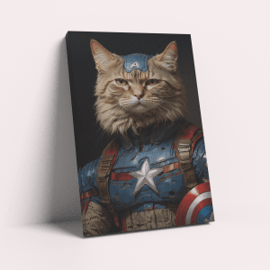 Captain America Pawton – Custom Design Pet Canvas