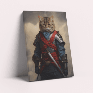 Warrior Purrblade – Custom Design Pet Canvas