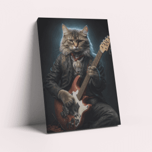 Electric Guitarist Pawlino – Custom Design Pet Canvas