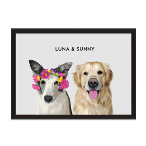 Custom Two Pet Portrait